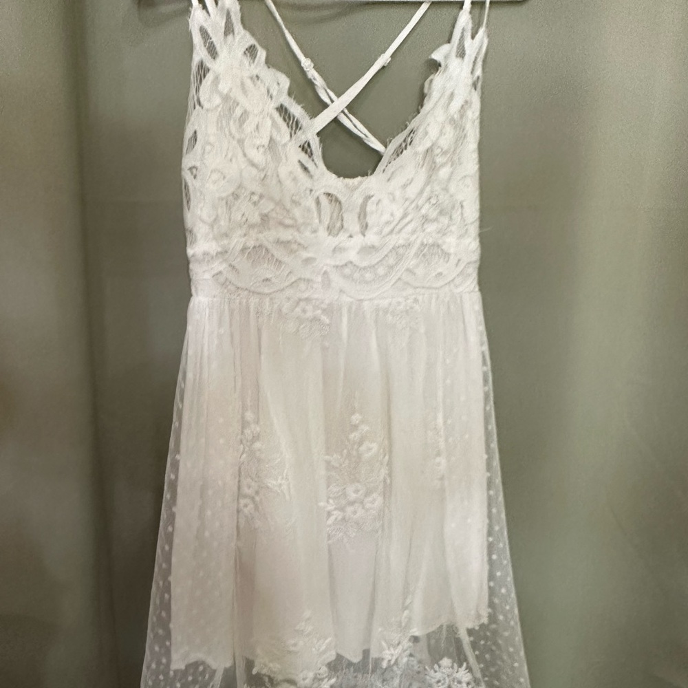White mini dress